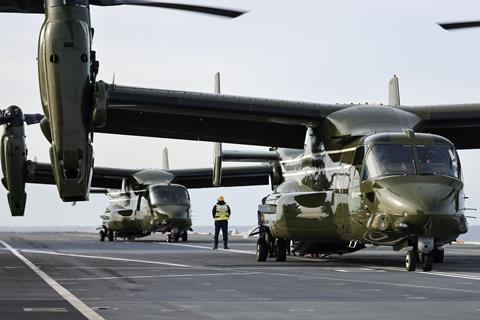 USMC Ospreys on Prince of Wales