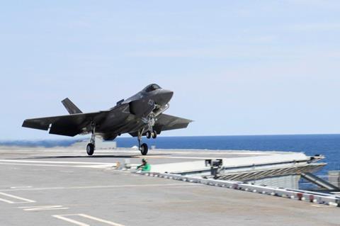 F-35C Lighting II aircraft aboard USS Abraham Lincoln via US Navy