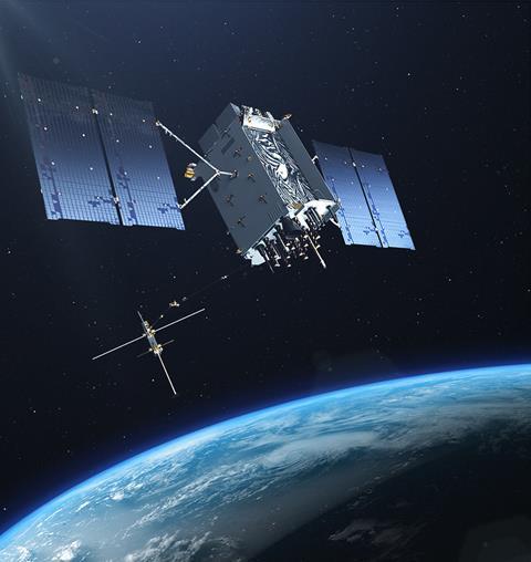 Rendering of a Lockheed Martin-built GPS III satellite c Lockheed Martin