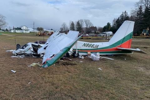 N866JA Islander crash Beaver Island-c-NTSB
