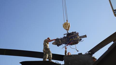 GE Aero T700 engine removal c US Army