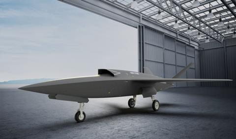 XQ58 with landing gear c Kratos