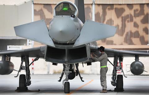 RAF/QEAF 12 Sqn Typhoon en Qatar