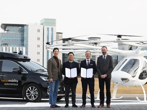 Volocopter and Kakao Mobility Partner on Urban Air Mobility Study in South Korea. 
