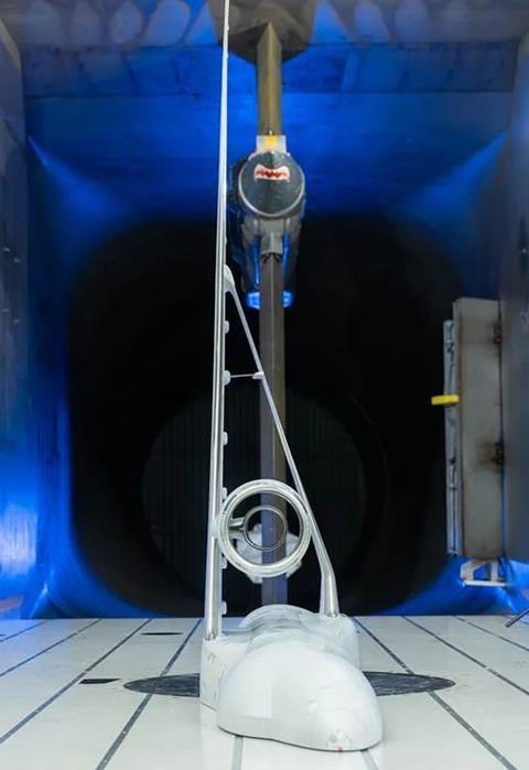 Wind-tunnel tests at NASA's Ames Research Center of X-66 