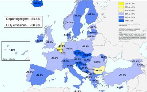 Eurocontrol CO2 map