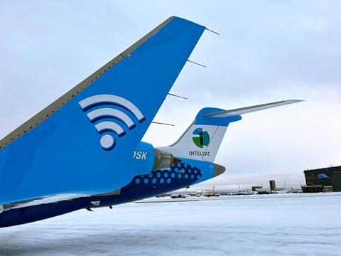Intelsat-Arctic Circle test flight-tail