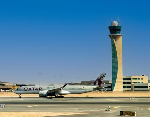 Qatar Airways at Doha airport