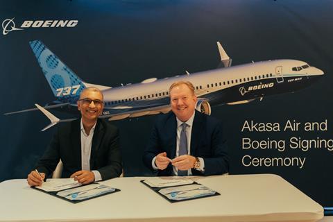 Akasa Boeing Max signing