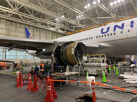 Boeing 777-200 PW4077 failure. United Airlines