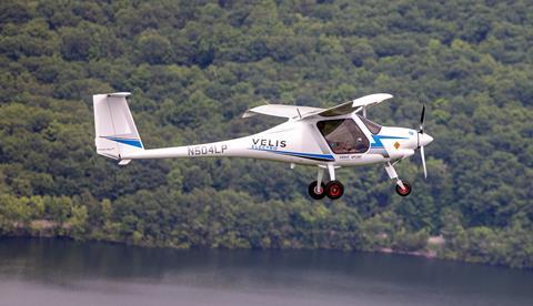 Velis Electro in flight