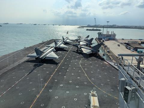 Rafale Ms on the foredeck