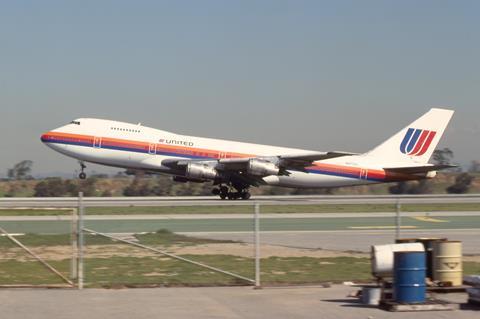 United Airlines 747 Tulip tail