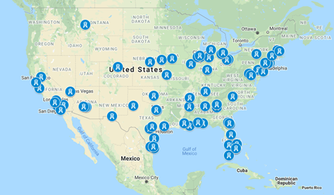 FAA coronavirs map