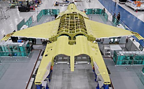 KF-21 Prototype 1 under assembly