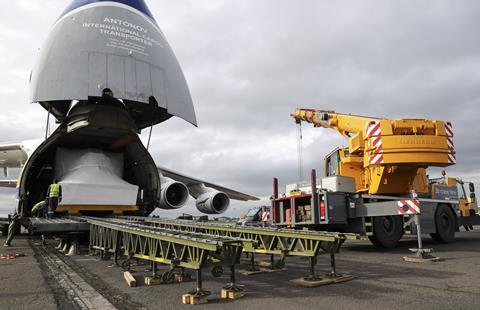Antonov Airlines An-124 RAF P-8A simulator delivery
