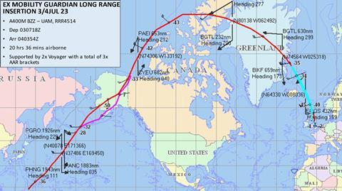 A400M route map