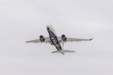 A220-DeltaFirst-takeoff