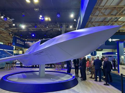 General Atomics YFQ-42A model at Paris Air Show