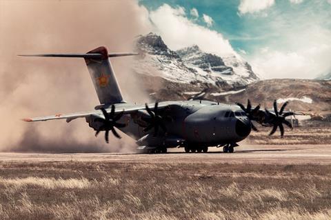 A400M Kazahkstan air force dirt strip