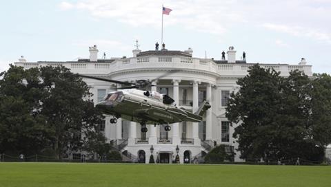 VH-92A Landing on White House South Lawn