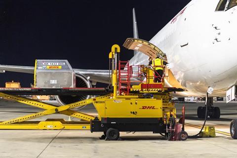 DHL air freight loading