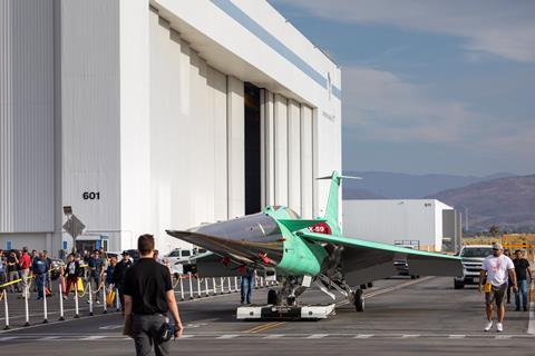 NASA's X-59 supersonic demonstrator in Palmdale