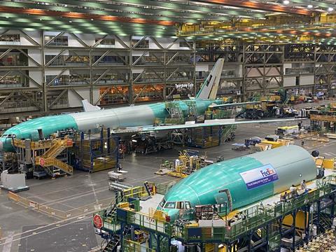Boeing's Everett production site on 15 June 2022
