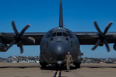 Air Force MC-130J launches from Naval Air Station North Island - Credit USAF