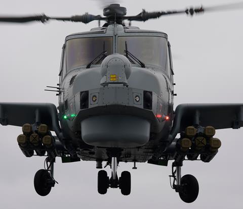 RN Wildcat with Martlet missiles