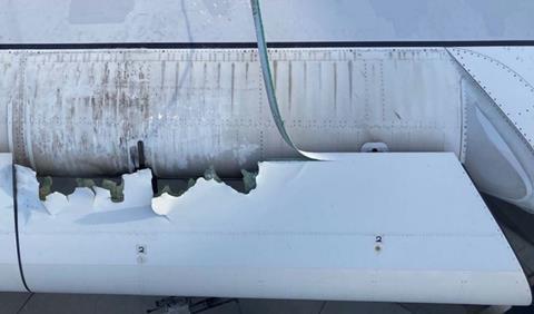 slat damage A6-EOM-c-BEA via Airbus