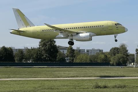 SJ-100 first flight-c-Rostec