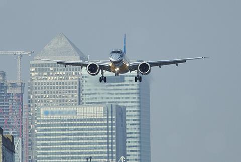 E2 at London City-c-Embraer