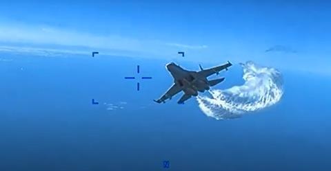 Su-27 fuel dump MQ-9 Black Sea