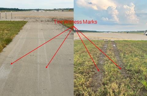 Tyre marks-c-NTSB via Nashville airport