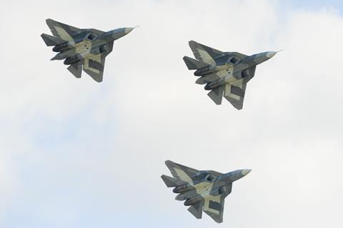 Su-57 stealth fighter c Rostec