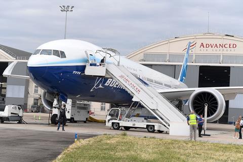 Boeing 777X at Paris air show