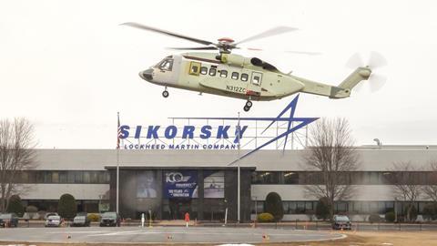 A Sikorsky S92A+ lands