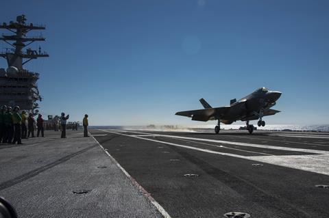 aaaaaF-35 carrier landing
