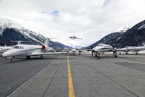 Business aircraft St Moritz