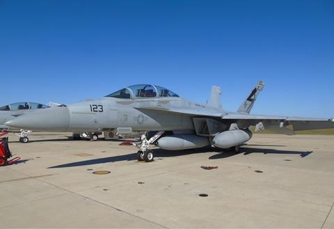 Boeing FA-18F Super Hornet with IRST Block II pod