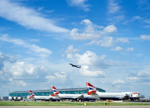 British Airways aircraft at Heathrow March 2020