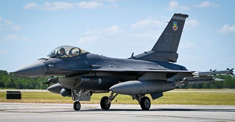 F-16 IVEWS test jet
