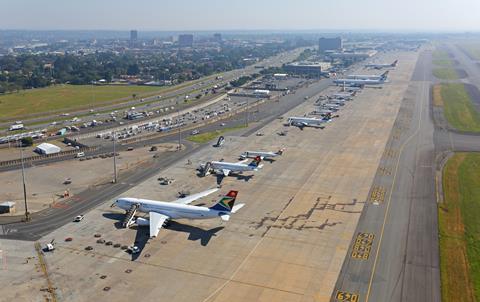 SAA aircraft at Cape Town airport 2019