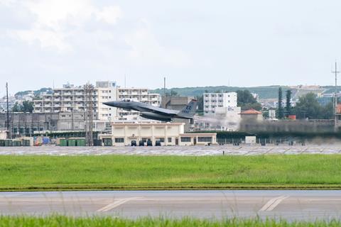 F-15C leaving Kadena c USAF