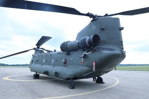 RAF Chinook infrared suppressor