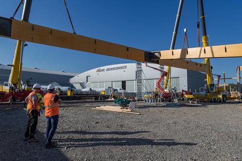 Construction of hangar 5 at Basel c AMAC