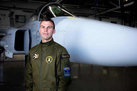 Marcus Wandt with Gripen