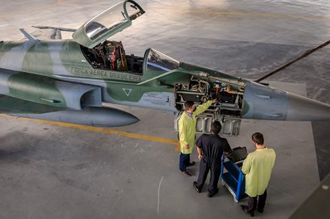 Brazilian air force F-5EM with E-LynX radio