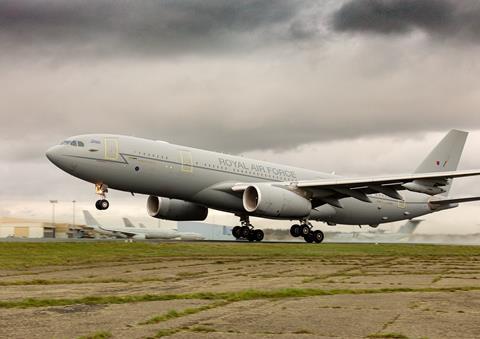 RAF Voyager SAF take-off